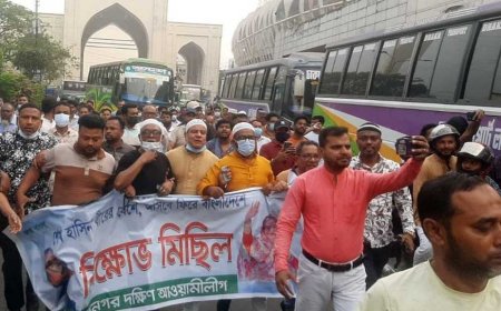 সাত সকালে আওয়ামী লীগের ঝটিকা মিছিল