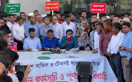 চার দাবিতে এনবিআরে পূর্ণাঙ্গ কর্মবিরতি চলবে