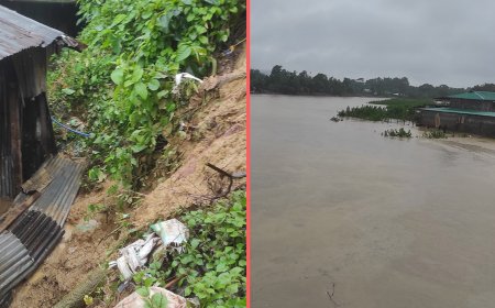খাগড়াছড়িতে বাড়ছে নদ-নদীর পানি, পাহাড় ধসে বিপর্যস্ত জনজীবন