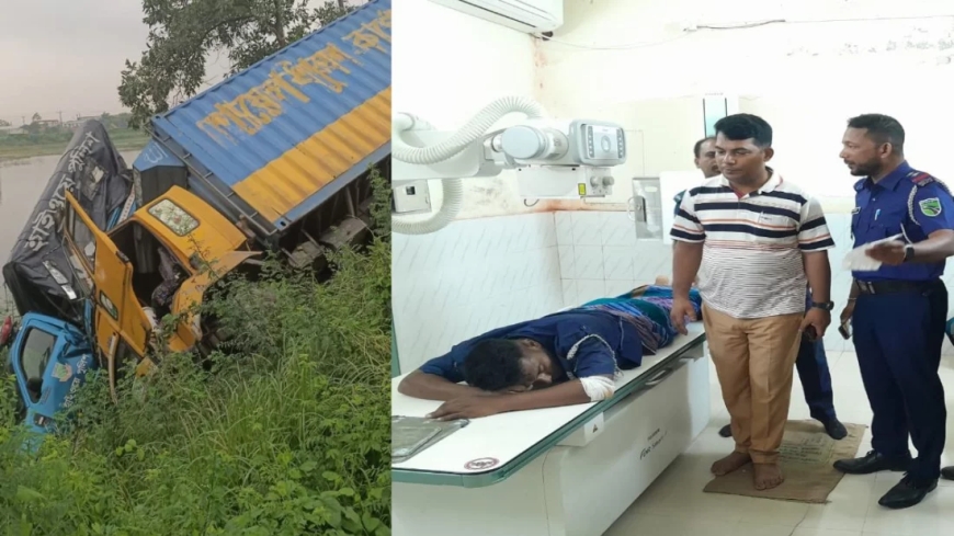 ঢাকা-চট্টগ্রাম মহাসড়ক সড়ক দুর্ঘটনায় উদ্ধারে গিয়ে পুলিশভ্যানসহ তিন গাড়ি খাদে