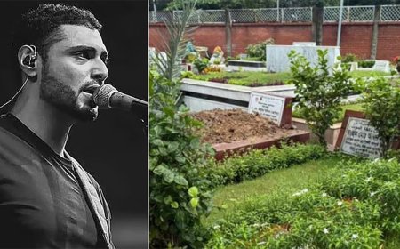 বাবা জসীমের কবরে সমাহিত হলেন ছেলে রাতুল