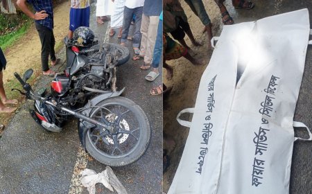 শান্তিগঞ্জে কার-মোটরসাইকেল সংঘর্ষে নিহত ২