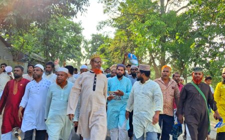 দেওয়ানগঞ্জে জামায়াতের প্রার্থী নাজমুল হক সাঈদীর গণসংযোগ