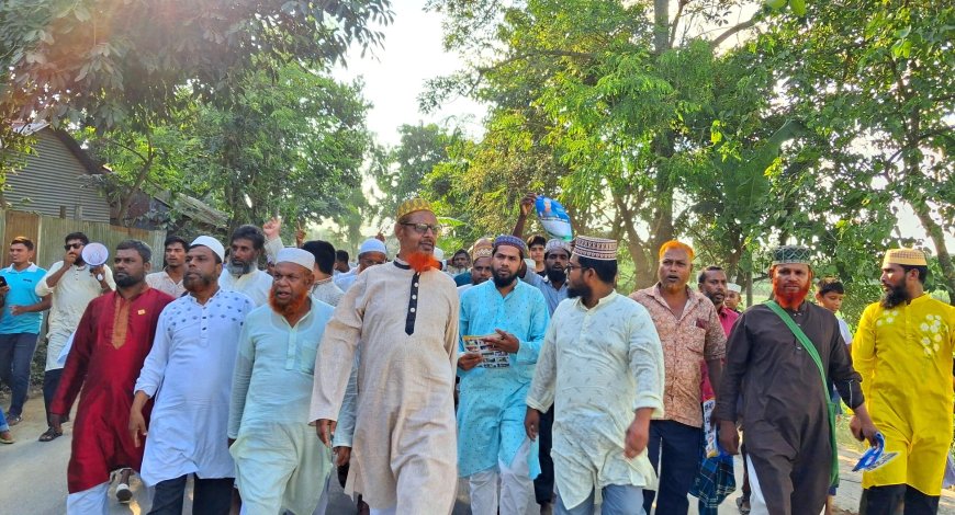 দেওয়ানগঞ্জে জামায়াতের প্রার্থী নাজমুল হক সাঈদীর গণসংযোগ
